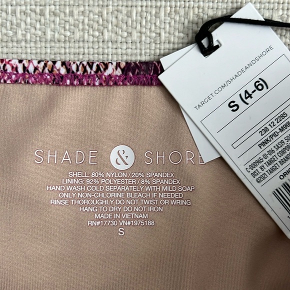 Shade Shore High Leg Extra Cheeky Bikini Bottom Pink Snake Swinsuit Womens S 4 6 - Picture 10 of 17